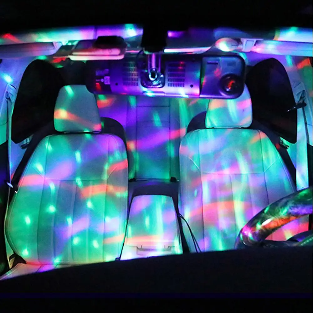 Car USB Ambient Light DJ RGB Mini Colorful Music Sound LED (ONLY USB LED)