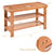 3-Tier Bamboo Shoe Rack Bench for Entryway