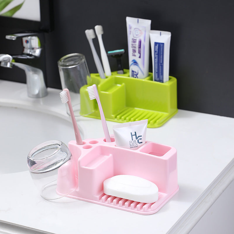 Toothbrush Rack Mouthwash Cup Holder Toothbrush Toothpaste Rack for Bathroom