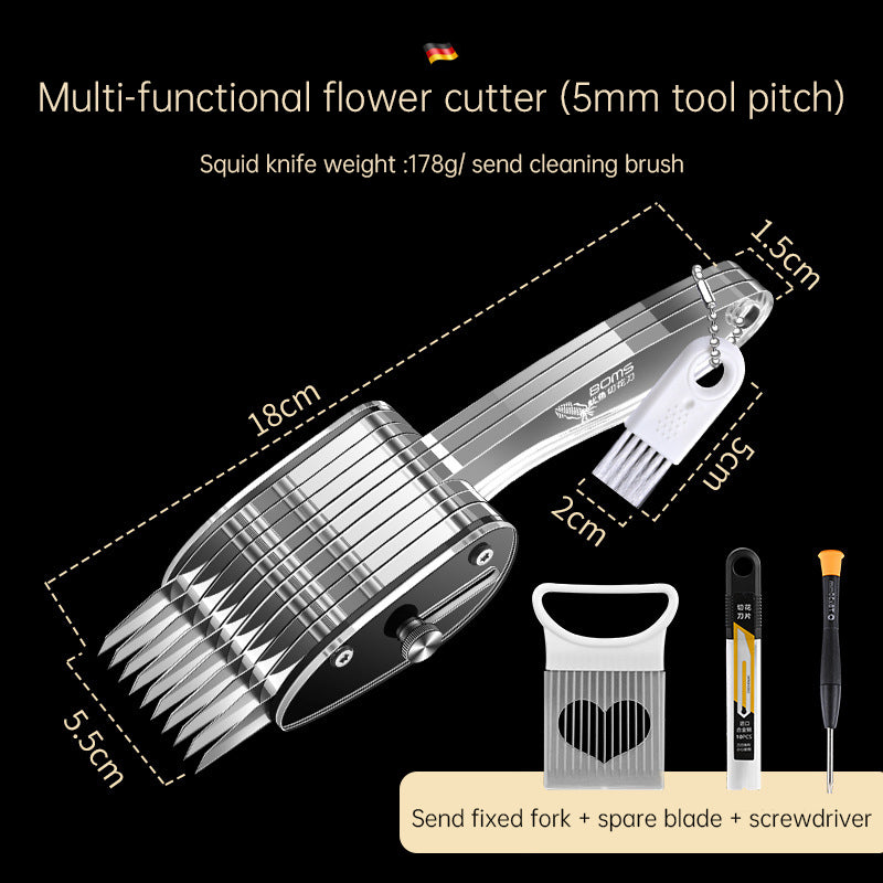 Squid Flower Cutting Knife Scalable Carving Tool 5MM 4 Piece Chicken Gizzard Waist Knife