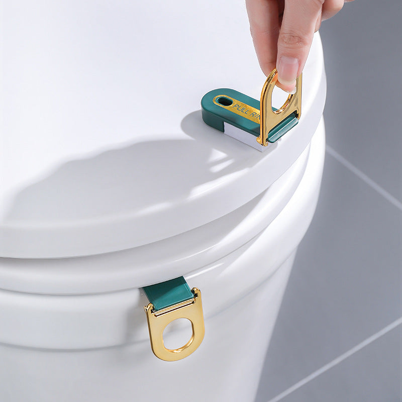 Nordic Style Toilet Lid Lifter Handle Toilet Lift Lid Handle Toilet Board Color (Dark Green)