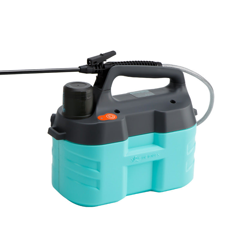 Electric Sprayer High-Pressure Watering 5L USB, Disinfecting & Pest Control (Light Blue)