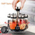 Spice Rack Rotating Organizer Jars Seasoning, Set of 7 Pepper Shakers Spice Jars