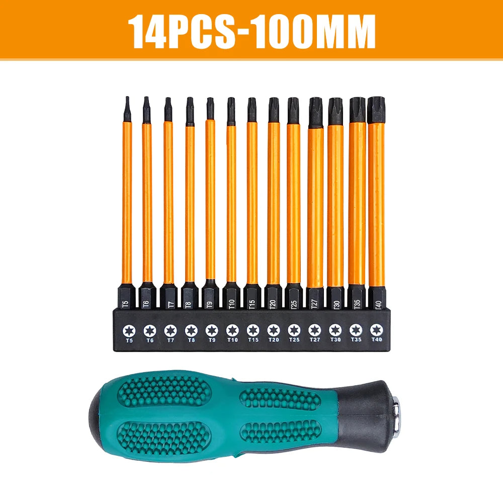 Impact Torx Bit 14PCS Set with Screwdriver Handle