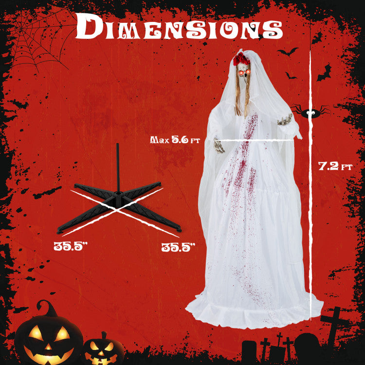 Animatronic Halloween Standing Bride 7.2 FT