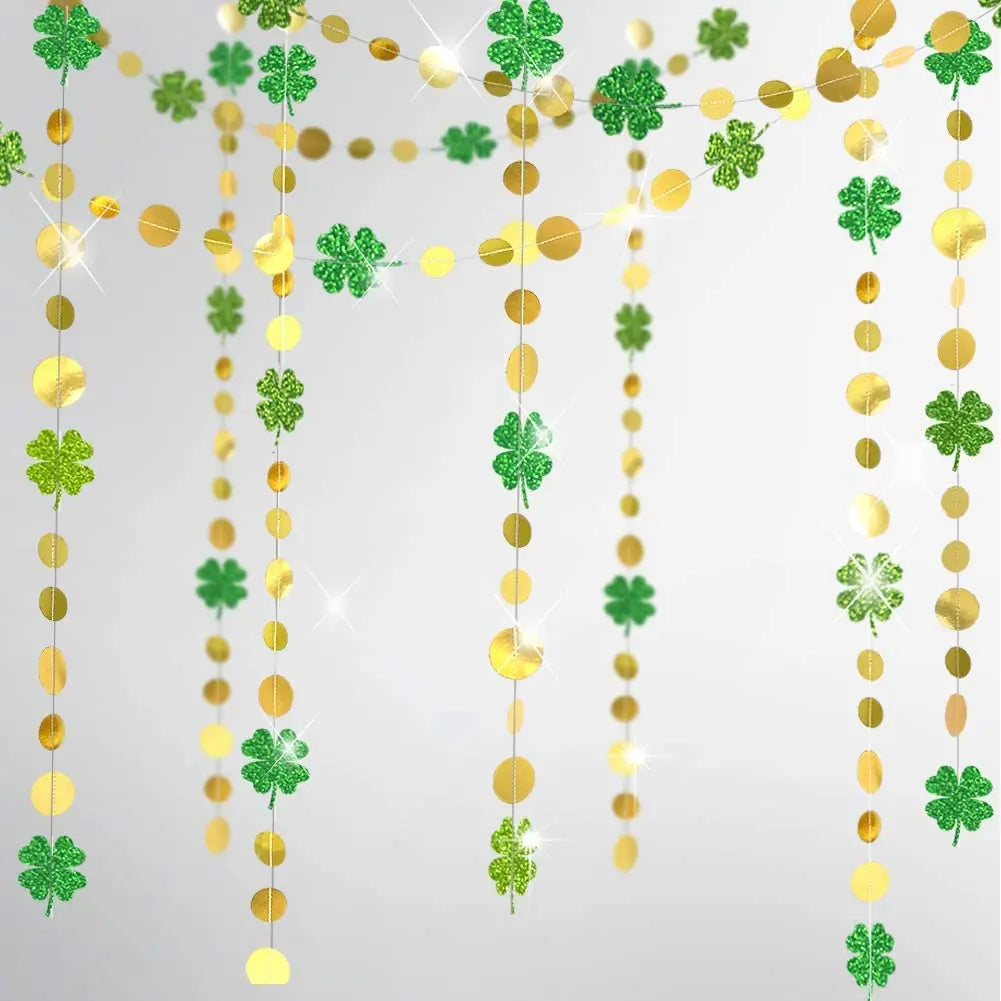 Clover Dots Garland St. Patrick's Day Hanging Garland for Decoration