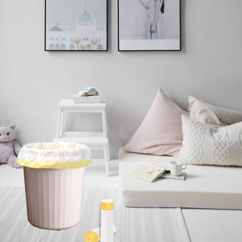 Cream Garbage Bags 5 Rolls 90 Count