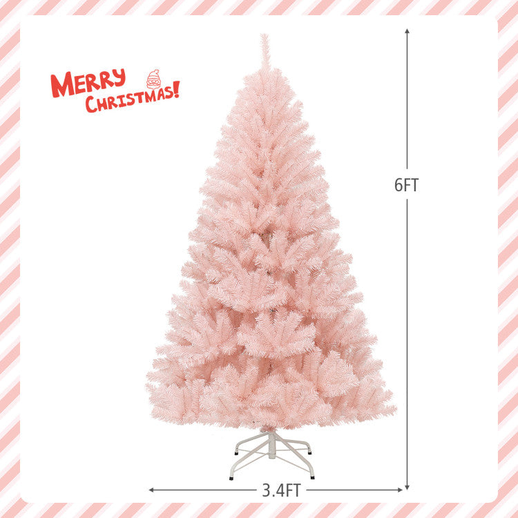 Pink Christmas Tree Hinged Full Fir Tree (6 Feet)