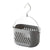 Hanging Shower Kitchen Storage Basket with Hooks (Gray)