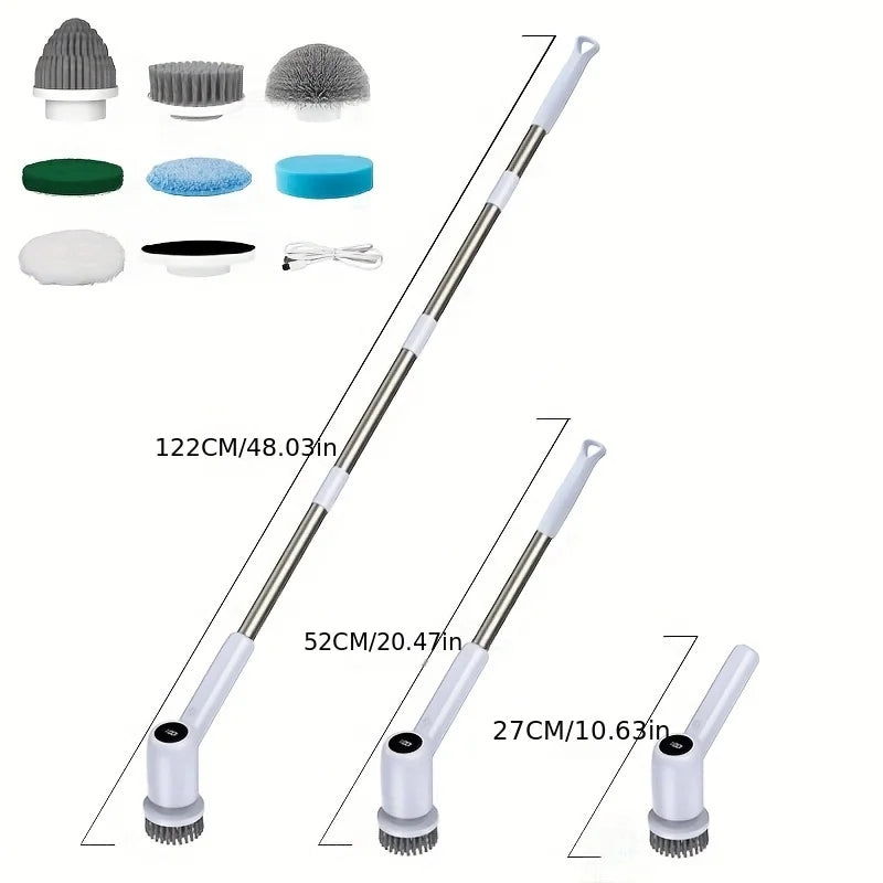 Cordless Electric Spin Scrubber 2-Speed Kitchen Spin Scrubber