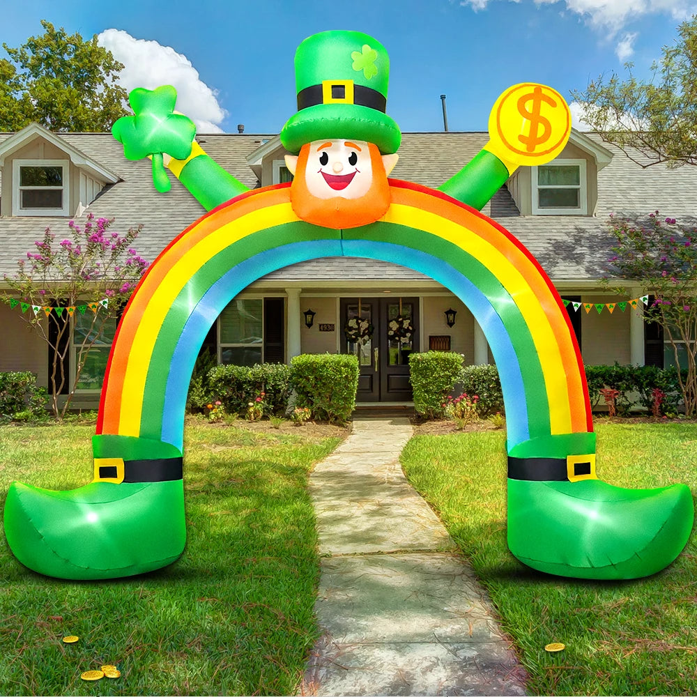 Lighted Inflatable St. Patrick's Day Outdoor Yard Decoration (UK Plug)