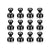 Magnetic Pushpins Sucker Thumbtack 10PCS Durable Steel Magnet Push Pin 10pcs Super Strong Neodymium for Refrigerator Whiteboard, Black