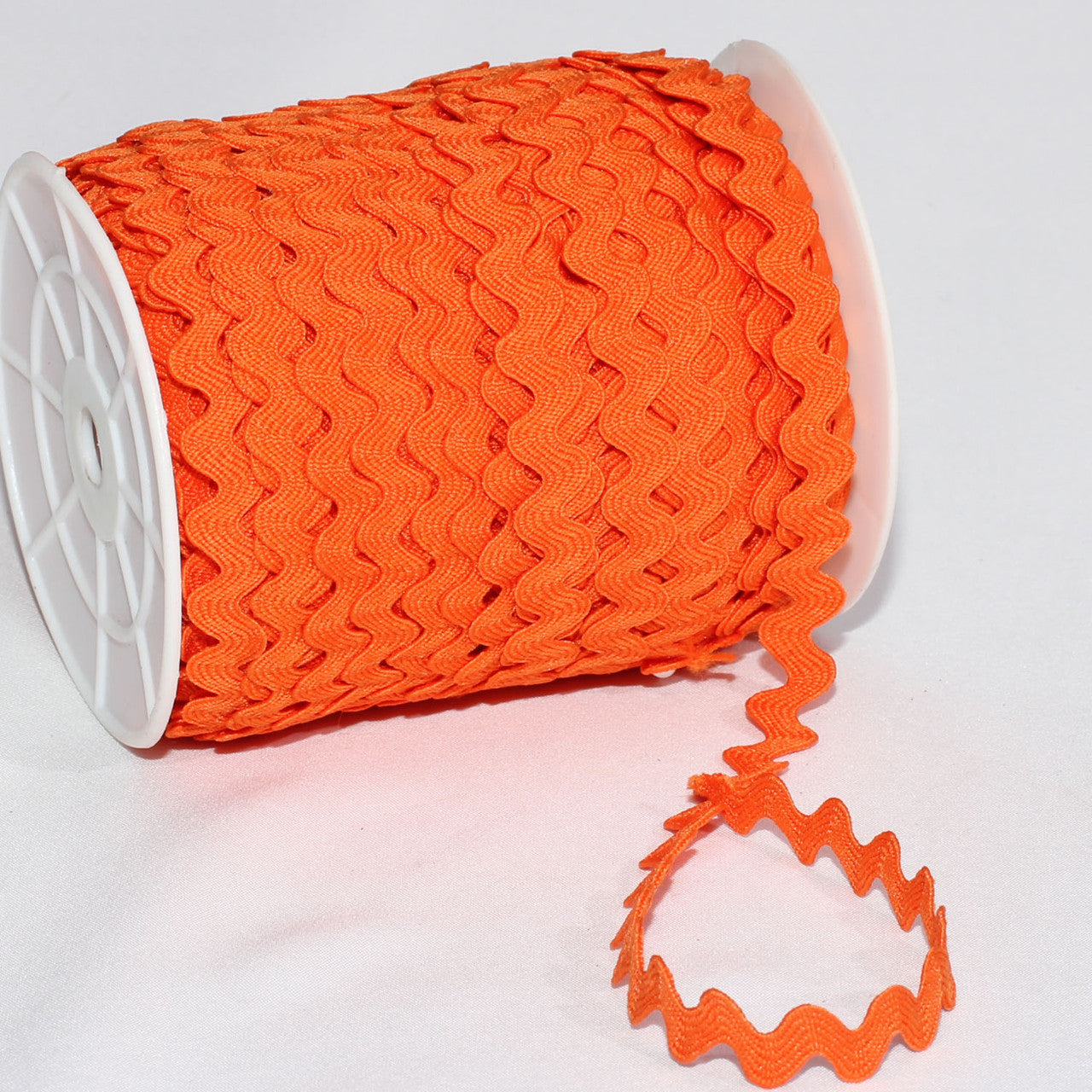 Orange Woven Edge Ric Rac Halloween Craft Ribbon 0.25" x 55 Yards