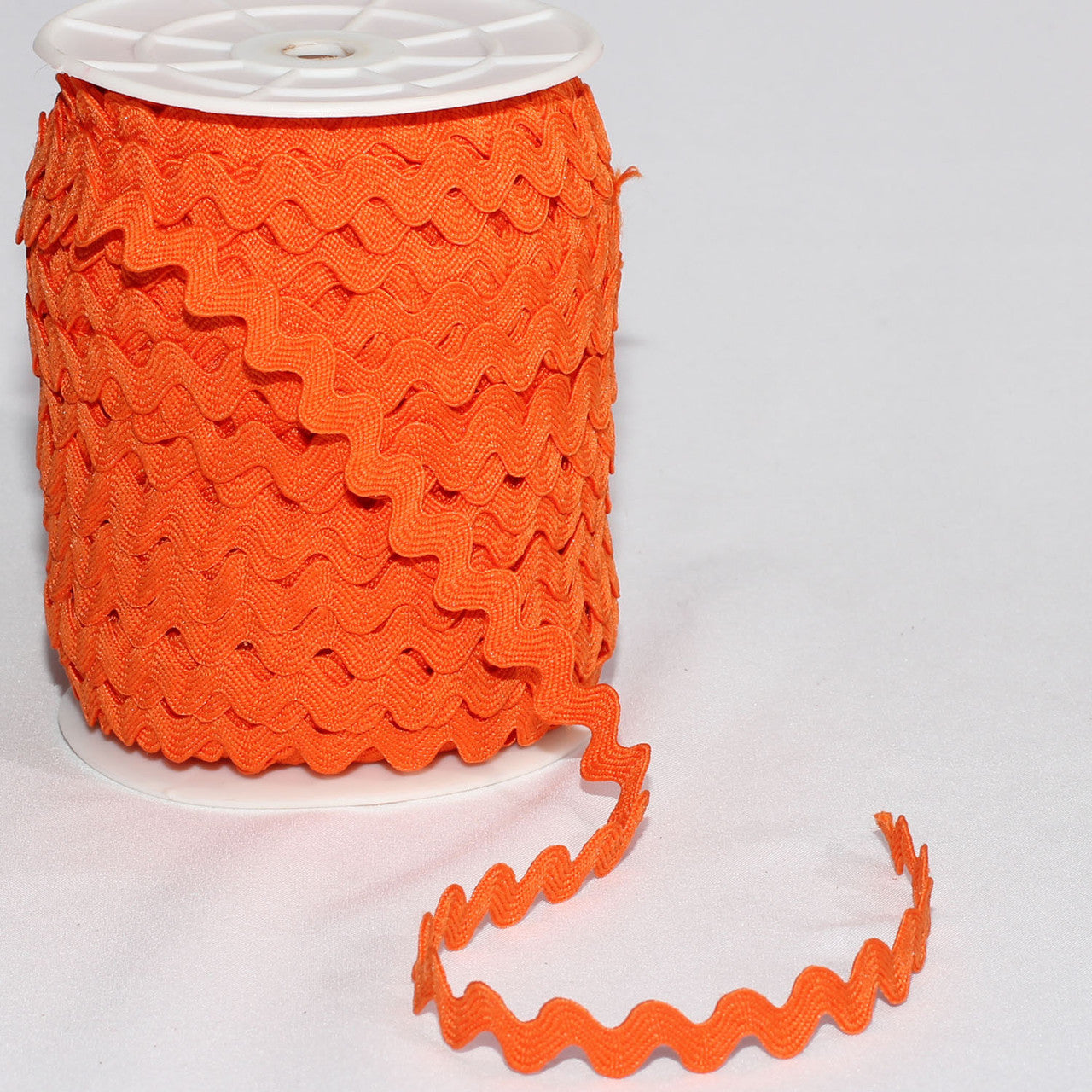 Orange Woven Edge Ric Rac Halloween Craft Ribbon 0.25" x 55 Yards