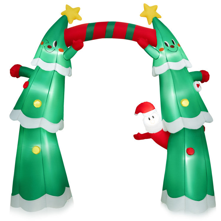 Christmas Inflatable Archway 11 Feet Decoration with Santa Claus