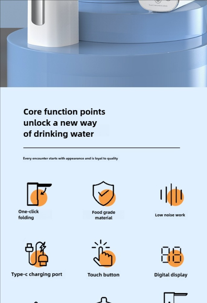 Handheld Pleated Suction Pump for Water Transfer (White)