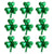 Green Leaf Clover Foil Balloons Set of 9 for St Patrick's Day & Party Decor