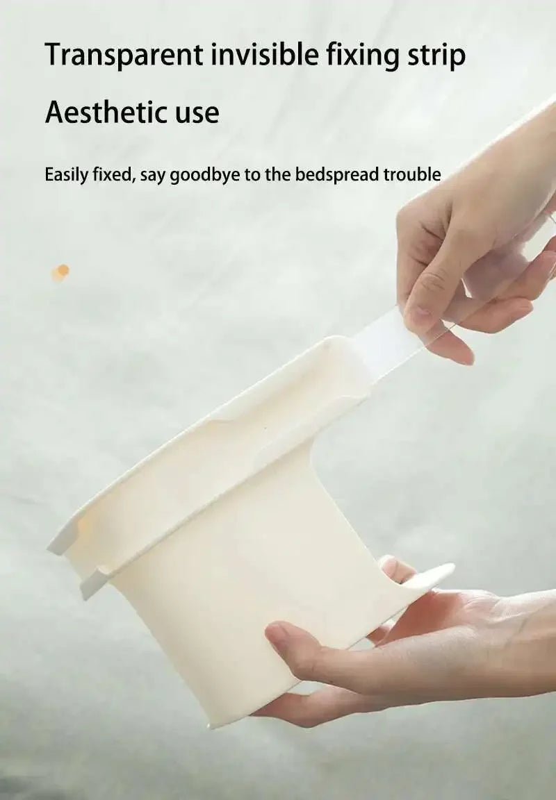 4PCS Bed Sheet Fasteners Sheet Ties Heavy Duty (White)