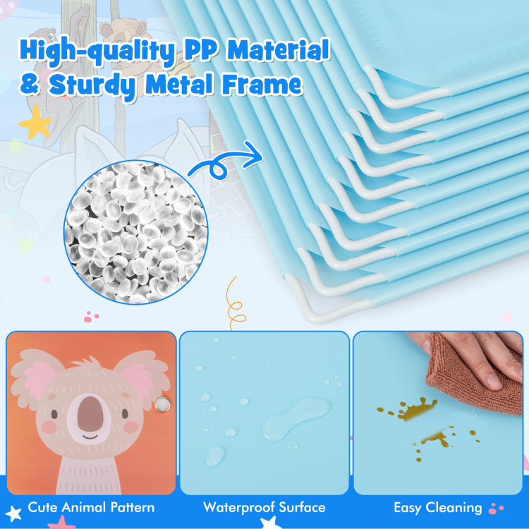 12 Cube Kids Wardrobe Closet Hanging Section Doors (Blue)