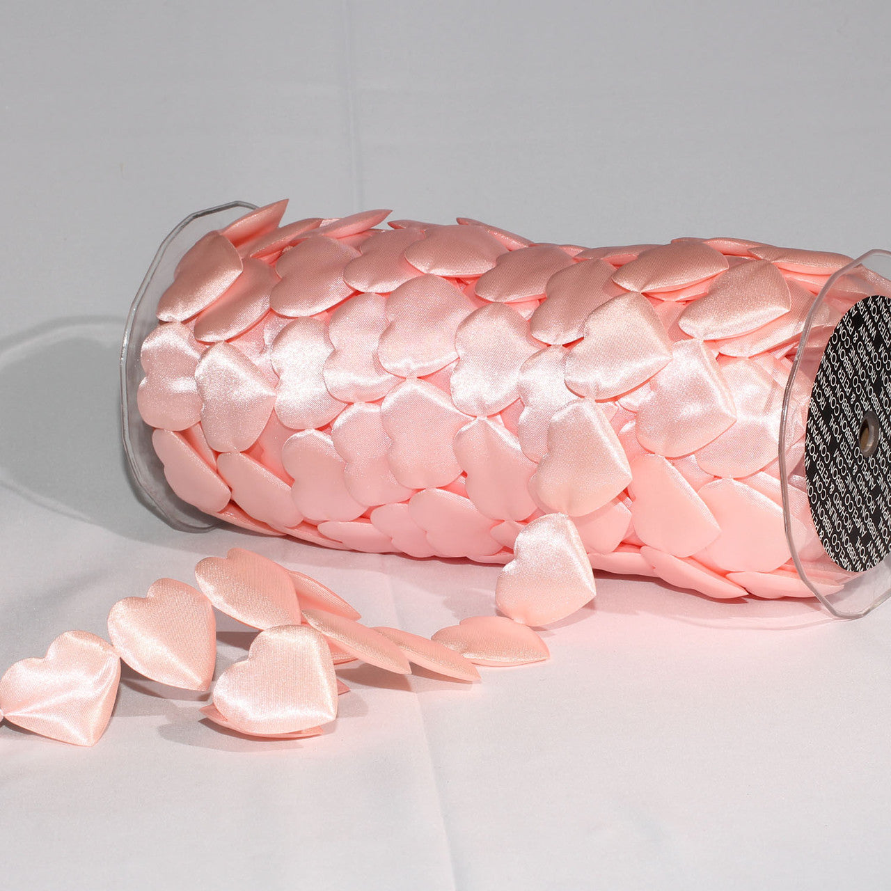 Pink Solid Heart Ribbon for Crafts Premium Decorative Fabric Ribbon – 20 Yard (1.5" Wide)