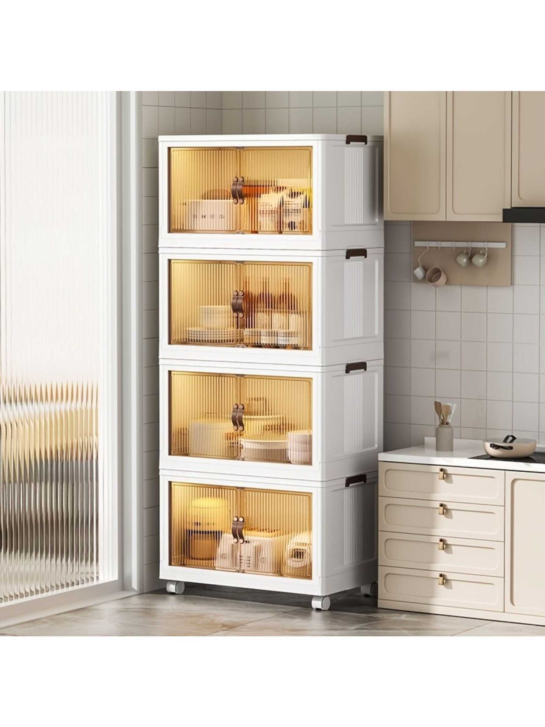 Portable Medium Transparent Storage Bin for Easy Access