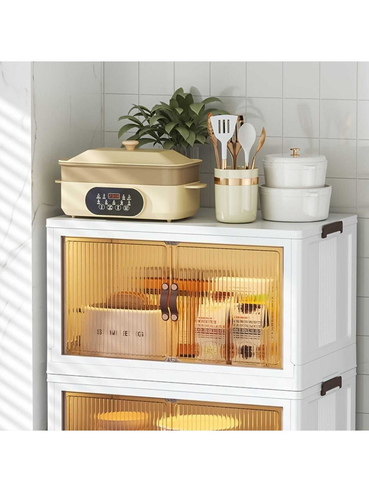 Portable Medium Transparent Storage Bin for Easy Access