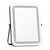 Rectangular Makeup Mirror 3 Color Dimmable Lights (Black)