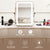 Rectangular Makeup Mirror 3 Color Dimmable Lights (Black)