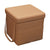 Folding Leather Car Trunk Organizer Auto Storage Box (Brown)