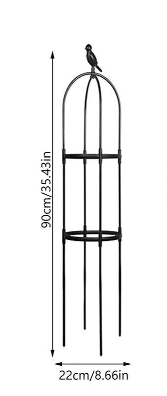 Durable Plant Trellis 2 Floors for Climbing Vines and Flowers (White)