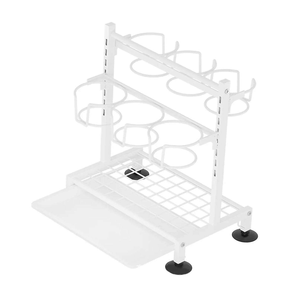 Kitchen Countertop Cup Organizer with Drain Tray