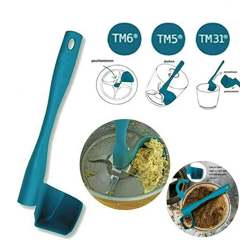 1pcs Rotating Spatula Scraper for Kitchen Thermomix TM5/TM6/TM31 (Blue)