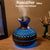 300ml Wooden Vase Colorful Light Cool Mist Air Humidifier (Dark Grain)