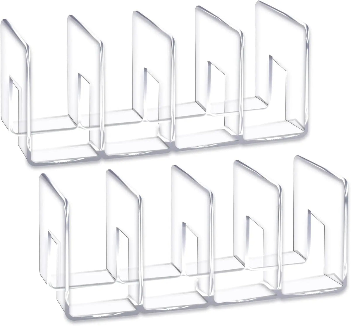 Clear Acrylic Desk Organizer 2-Pack for File Purse Handbag Divider