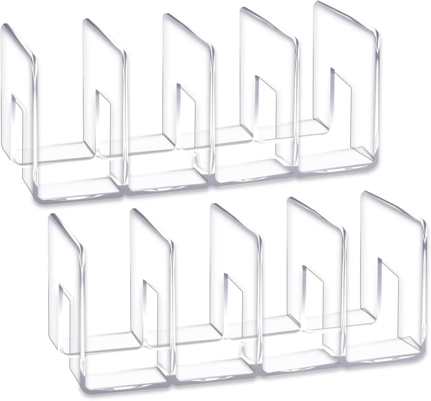 Clear Acrylic Desk Organizer 2-Pack for File Purse Handbag Divider