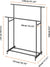 Portable Double Rod Garment Rack Rolling Clothes Organizer