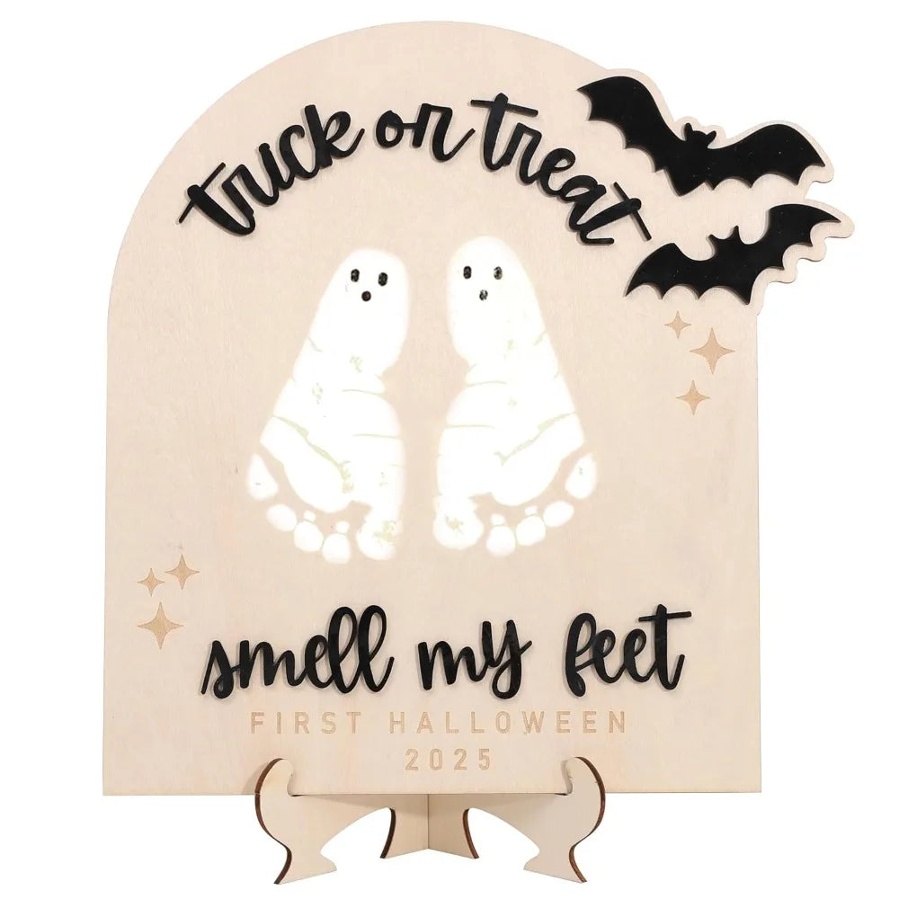 DIY Halloween Handprint Footprint Art