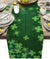 St. Patrick's Day Printed Table Runner Green Irish Clover Embroidered Design