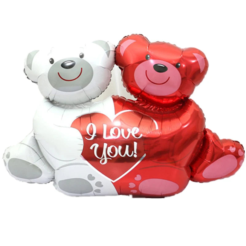 Two Bear Hug I Love You 100cm Foil Balloons Love Heart