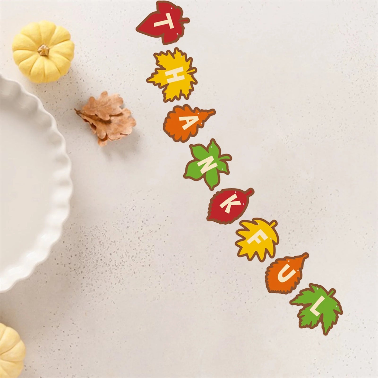 Thanksgiving Party Decoration Banner Maple Leaf Festive Fall Decor