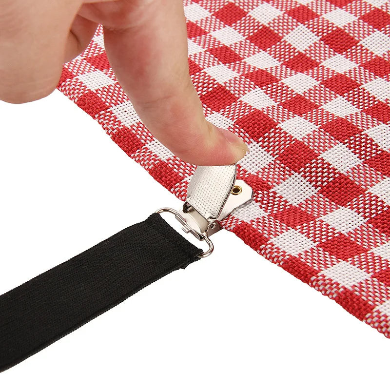 Adjustable Elastic Bed Sheet Holder 12 Clips (Black)