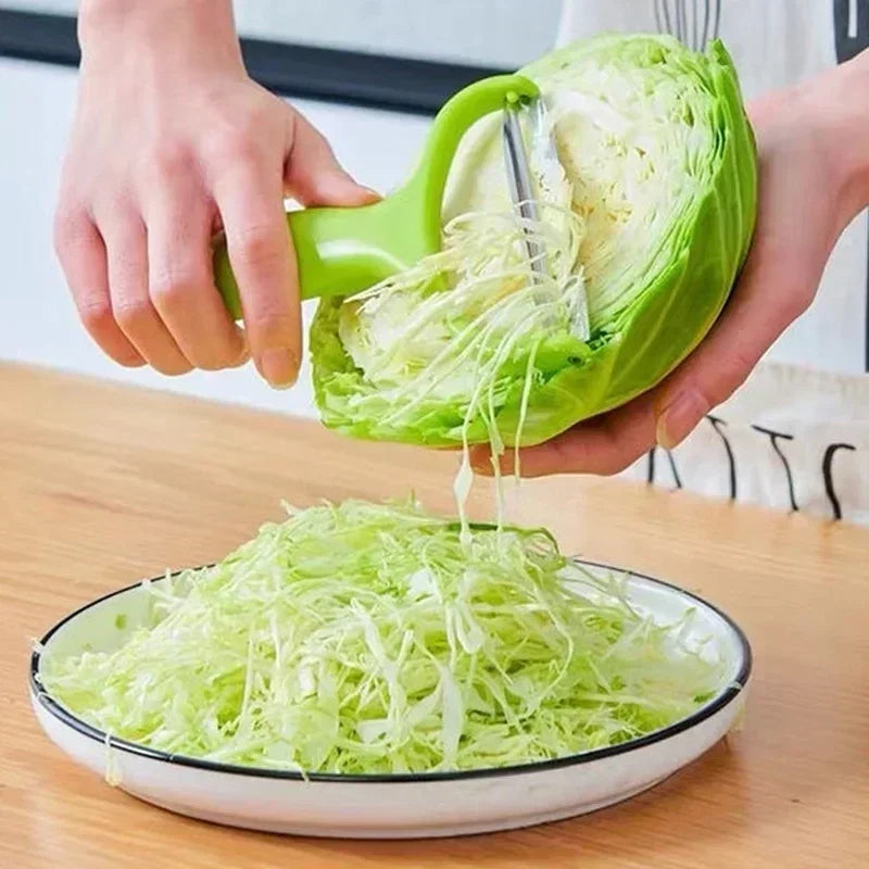 Stainless Steel Vegetable Peeler &amp; Fruit Slicer – Wide-Mouth Potato, Cabbage &amp; Salad Prep Kitchen Tool