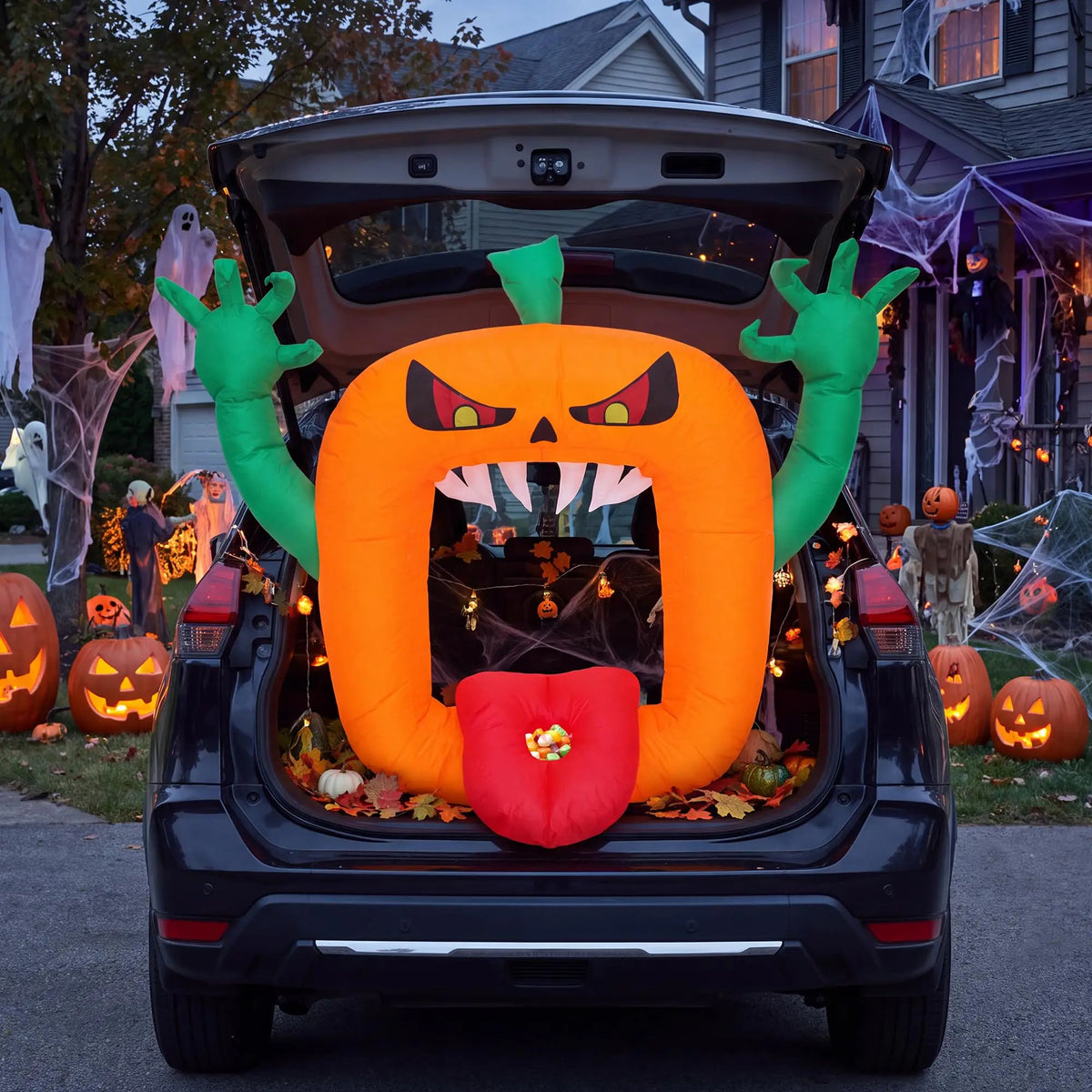 Halloween Inflatable Pumpkin Decoration 6 FT for Trunk or Treat &amp; Yard