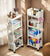 Trolley Bookshelf Kitchen Storage Rack 4 Tier Kitchen Corner Narrow Slit Storage