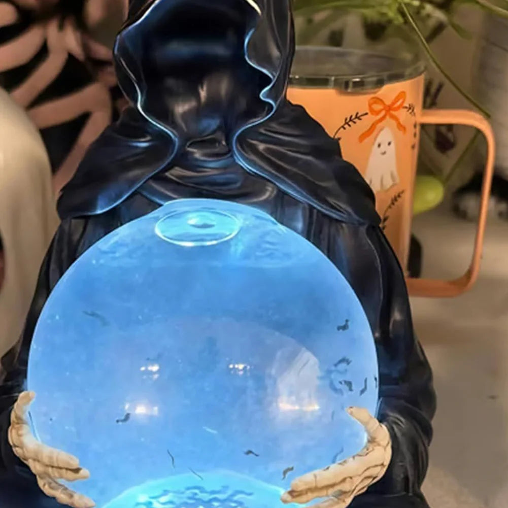 Gothic Grim Reaper Water Globe with LED Lights