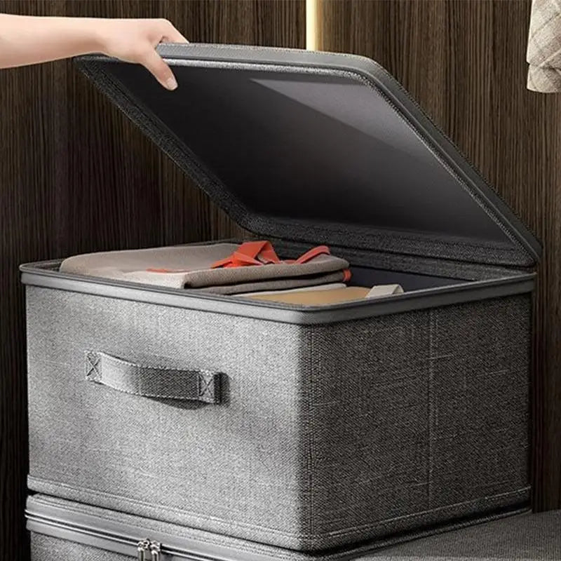 Fabric Storage Lockable Organizer Box For Clothes Toys (Small)