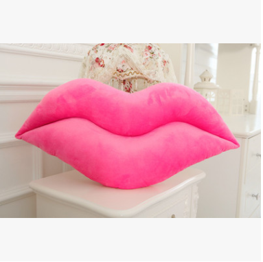 Plush Big Lips Pillow Decorative Accent 50CM (Pink)