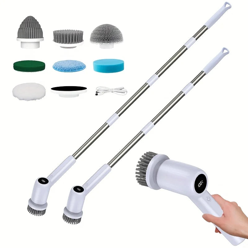 Cordless Electric Spin Scrubber 2-Speed Kitchen Spin Scrubber