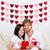 Valentine Hanging Banner Garland Bunting Red Love Heart Paper Banner