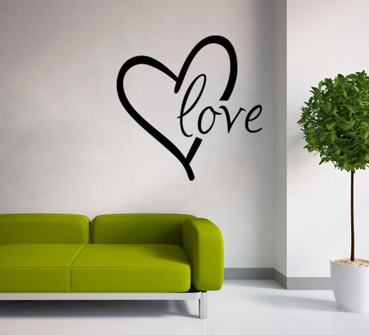 Romantic Valentine Wall Stickers Background Decor for Home